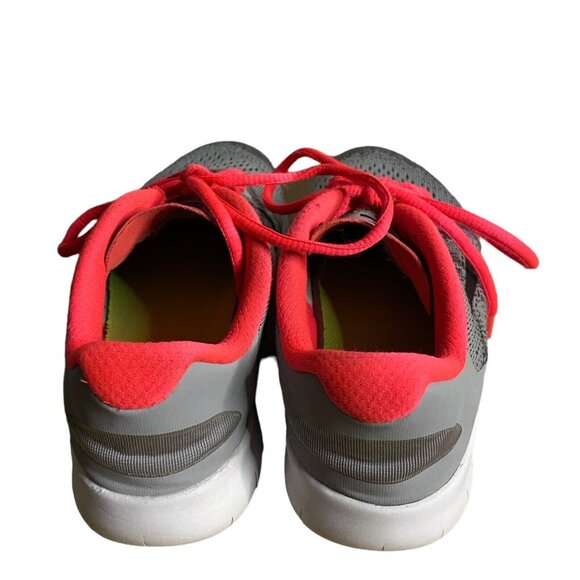 Nike Free Run 2017 Youth Girls' Wolf Grey Pink Running Shoes - Picture 7 of 8